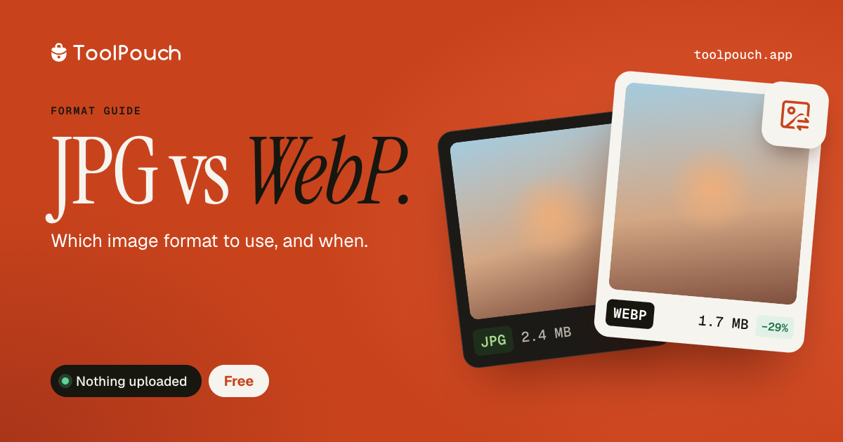 JPG vs WebP: Which Image Format Should You Use?